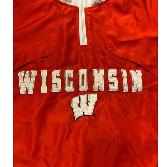 Vintage Red Wisconsin Athletic Quarter Zip - Picture 3 of 4